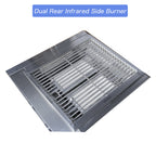 Built in Gas Grill Package: 32" 4-Burner Propane Gas Grill (60,000 BTU) + 26" Powerful Dual Rear Infrared Side Burner + Drop In Storage Drawers + insert Ice Bin + 6 Cooking Conversions